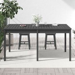 vidaXL Puutarhapöytä harmaa 159,5x82,5x76 cm täysi mänty hinta ja tiedot | Puutarhapöydät | hobbyhall.fi