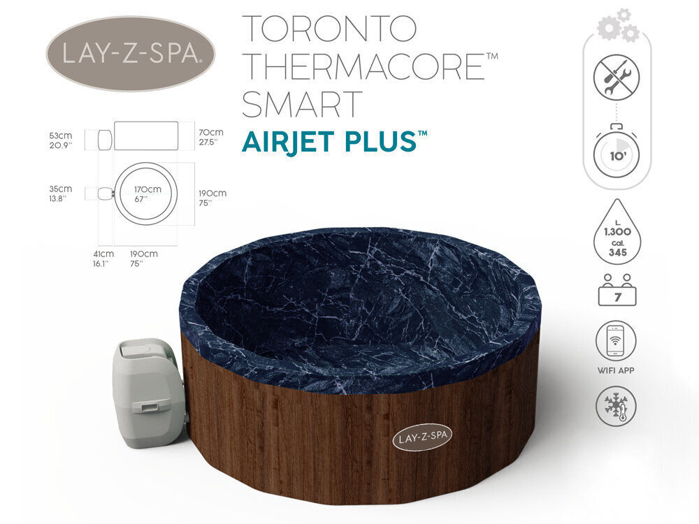 Bestway Lay-Z-Spa Toronto hinta ja tiedot | Uima-altaat | hobbyhall.fi