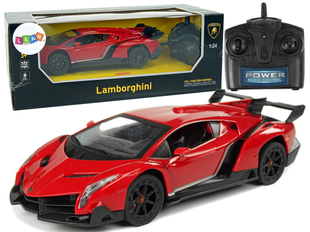 Lamborghini kauko-ohjattava urheiluauto, punainen hinta ja tiedot | Poikien lelut | hobbyhall.fi
