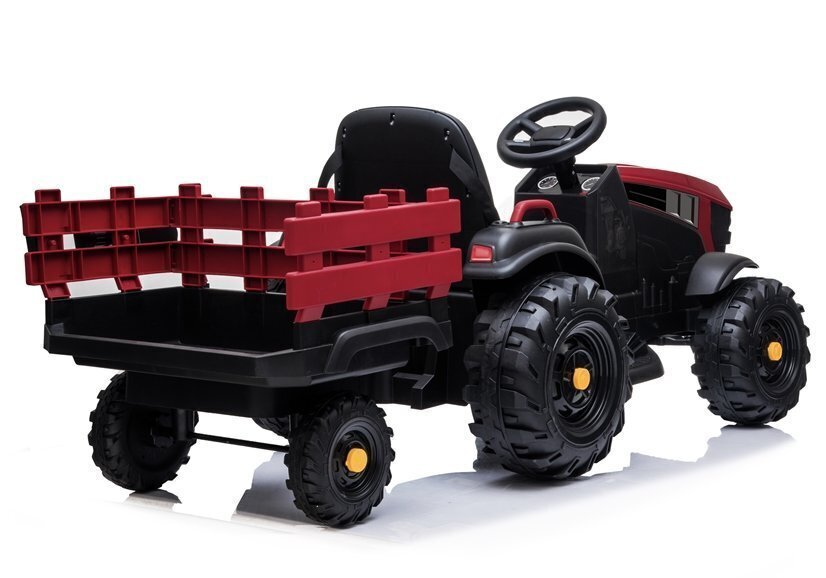 Johdoton traktori perävaunulla bdm0925, punainen hinta ja tiedot | Lasten sähköautot | hobbyhall.fi