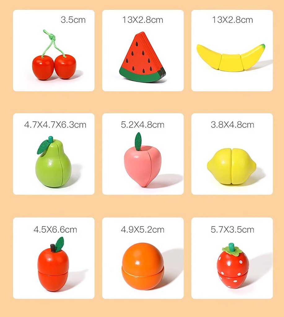 Puiset leikattavat hedelmät hinta ja tiedot | Tyttöjen lelut | hobbyhall.fi
