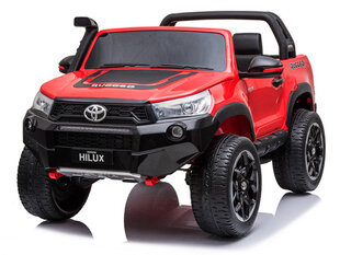 Toyota hilux sähköinen tupla-auto, punainen hinta ja tiedot | Lasten sähköautot | hobbyhall.fi