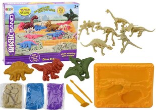 Kineettinen hiekka, dinosaurusmuotit 6kpl. hinta ja tiedot | Lean Toys Koulutarvikkeet | hobbyhall.fi