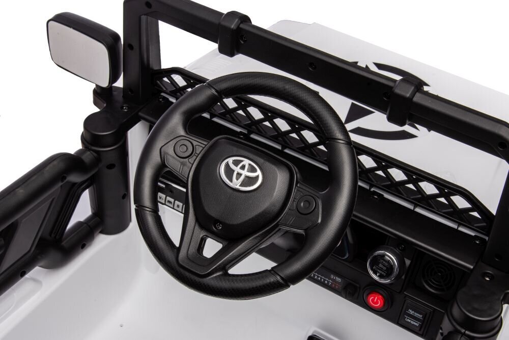 Toyota fj cruiser yksipaikkainen sähköauto, valkoinen hinta ja tiedot | Lasten sähköautot | hobbyhall.fi