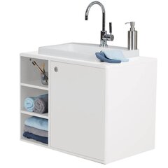 Kylpyhuonekaappi pesualtaalla Tenzo Color Bath, 80x50x62 cm, valkoinen hinta ja tiedot | Kylpyhuonekaapit | hobbyhall.fi