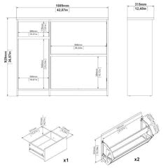 Kenkäkaappi Atrium Naia, 109x31,5x93 cm, musta hinta ja tiedot | Kenkäkaapit ja -hyllyt | hobbyhall.fi