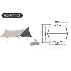 Canopy Naturehike Glacier Q-9B, beige hinta ja tiedot | Teltat | hobbyhall.fi