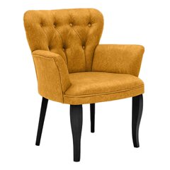 Nojatuoli Kalune Design Paris Black Wooden, keltainen/musta hinta ja tiedot | Nojatuolit | hobbyhall.fi