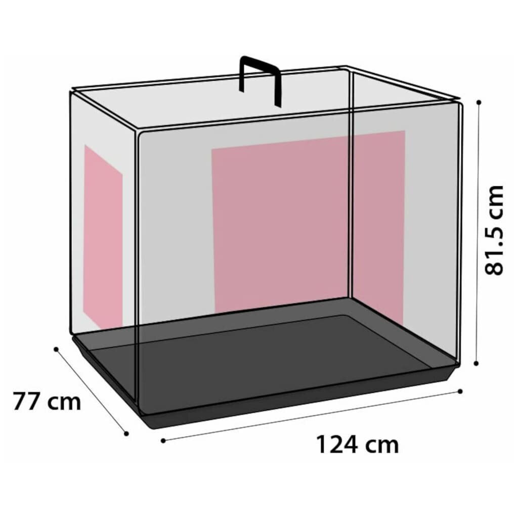 FLAMINGO Häkki liukuovella Nyo XXL 124x77x81,5 cm musta hinta ja tiedot | Kuljetushäkit ja kuljetuslaatikot | hobbyhall.fi