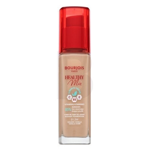 Meikkivoide Bourjois Healthy Mix Clean & Vegan Radiant Foundation 51,2W Golden Vanilla, 30 ml hinta ja tiedot | Meikkivoiteet ja puuterit | hobbyhall.fi