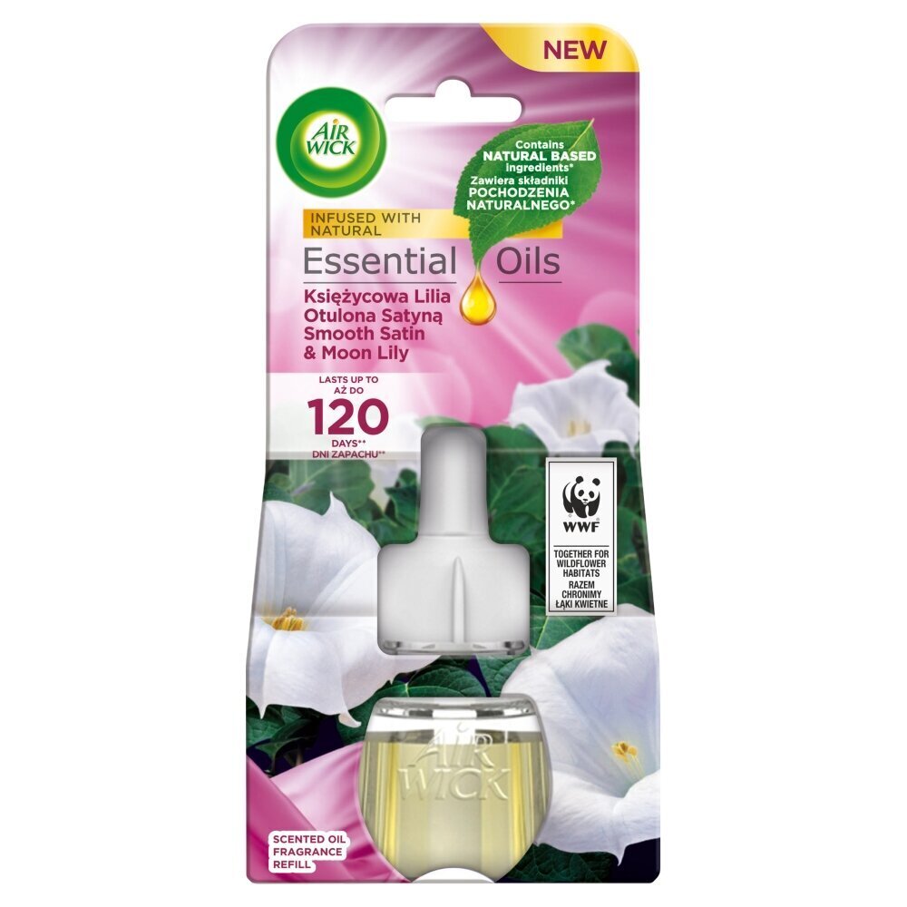 Air Wick Smooth Satin Moon Lily ilmanraikastimen täyttö, 19 ml hinta ja tiedot | Ilmanraikastimet | hobbyhall.fi