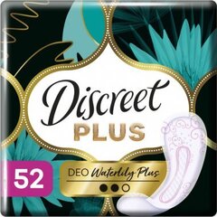 Daily pads Discreet Plus Deo Water Lily Plus Trio, 52 kpl hinta ja tiedot | Tamponit ja terveyssiteet | hobbyhall.fi