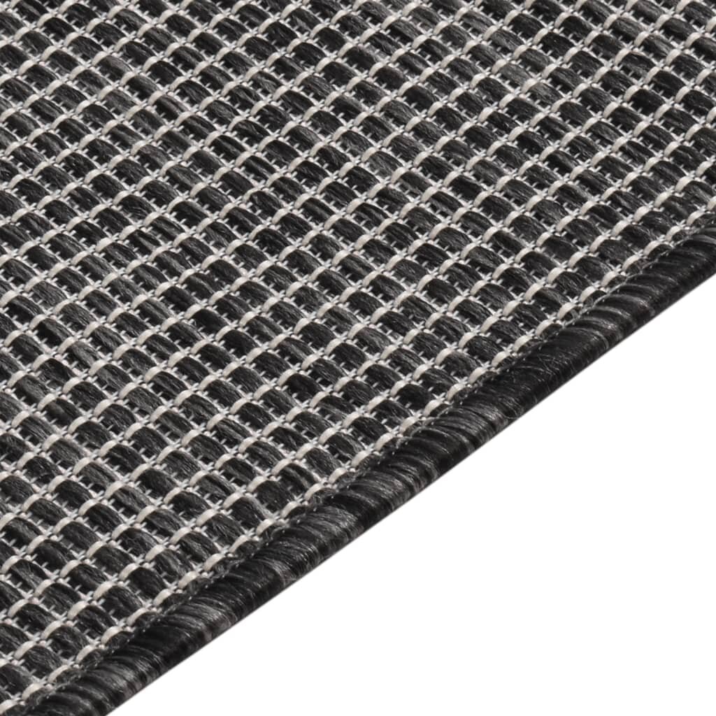 vidaXL Ulkomatto Flatweave 80x250 cm harmaa hinta ja tiedot | Isot matot | hobbyhall.fi