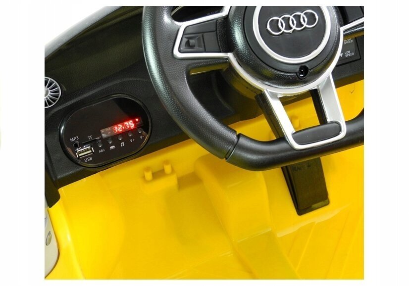 Sähköauto AUDI TT RS, keltainen hinta ja tiedot | Lasten sähköautot | hobbyhall.fi