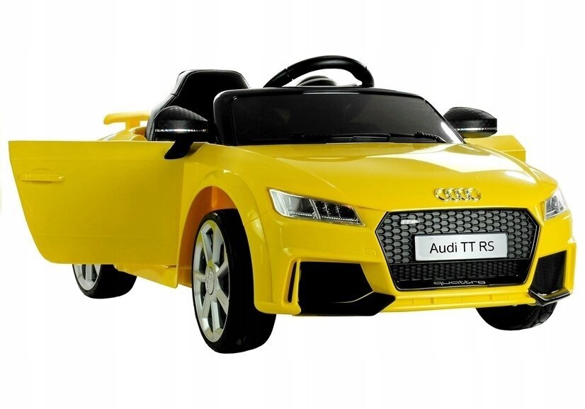 Sähköauto AUDI TT RS, keltainen hinta ja tiedot | Lasten sähköautot | hobbyhall.fi