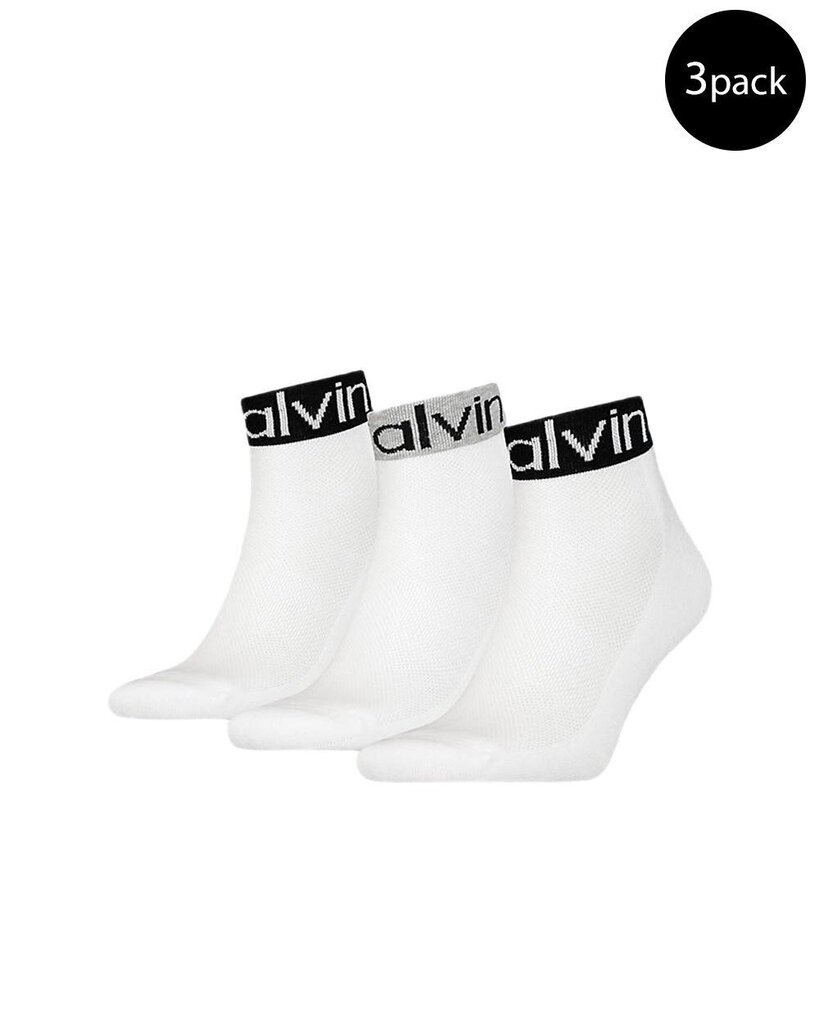 Ck men quarter 3p logo Calvin Klein miehet white 701218722002 hinta ja tiedot | Miesten sukat | hobbyhall.fi