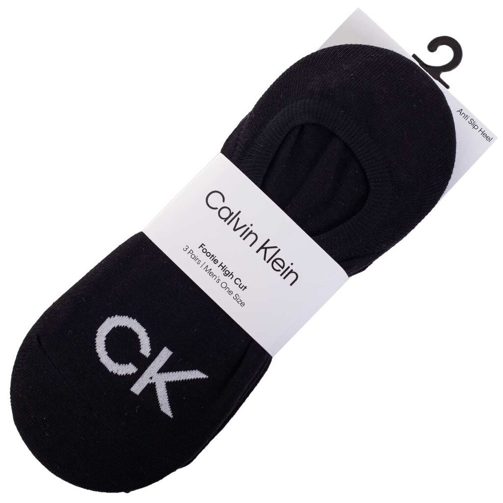 Ck men footie high cut 3p logo Calvin Klein miehet black 701218723001 hinta ja tiedot | Miesten sukat | hobbyhall.fi