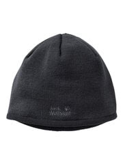 Miesten hattu Jack Wolfskin Stormlock Logo Knit, musta hinta ja tiedot | Miesten hatut, huivit ja käsineet | hobbyhall.fi