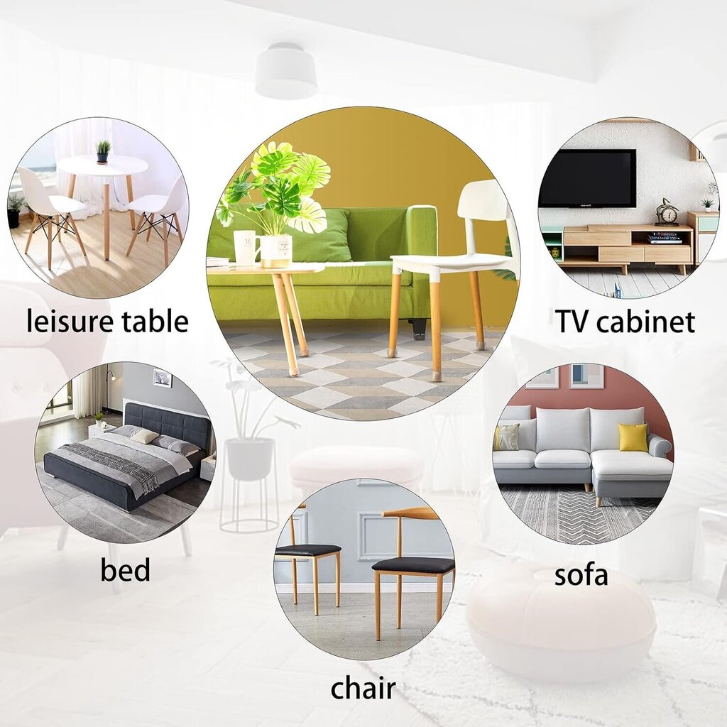 Silikoniset huonekalujen jalkatyynyt 37 - 42mm hinta ja tiedot | Muut huonekalutarvikkeet | hobbyhall.fi