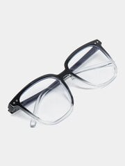 Muodikkaat miesten neliömäiset silmälasit, jotka sopivat mihin tahansa tyyliin, Electronics LV-3, musta-läpinäkyvä, 1 kpl hinta ja tiedot | Silmälasit | hobbyhall.fi
