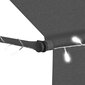vidaXL Sisäänkelattava markiisi LED-valoilla 400 cm antrasiitti hinta ja tiedot | Aurinkovarjot ja markiisit | hobbyhall.fi