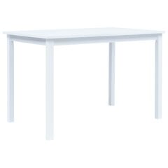 vidaXL Ruokapöytä valkoinen 114x71x75 cm kumipuu hinta ja tiedot | Ruokapöydät | hobbyhall.fi