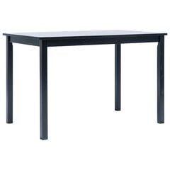 vidaXL Ruokapöytä musta 114x71x75 cm kumipuu hinta ja tiedot | Ruokapöydät | hobbyhall.fi