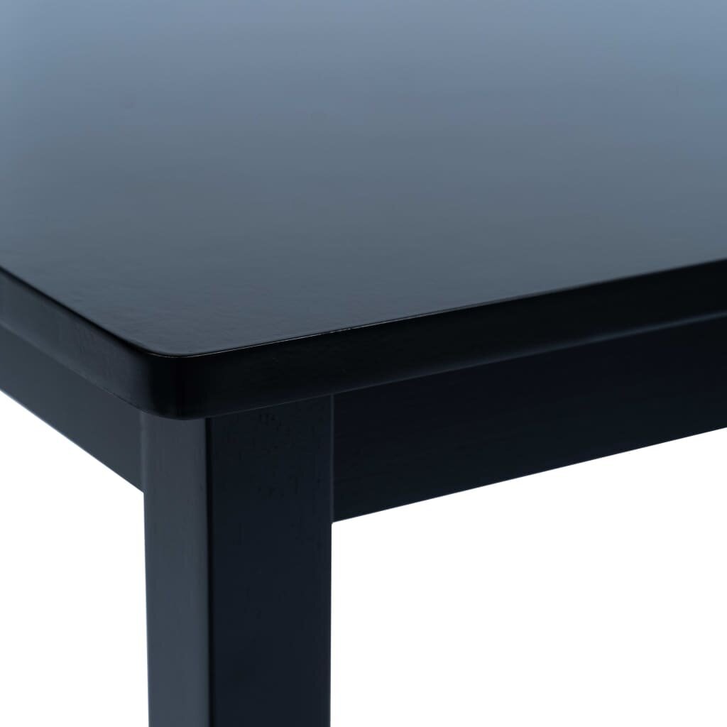 vidaXL Ruokapöytä musta 114x71x75 cm kumipuu hinta ja tiedot | Ruokapöydät | hobbyhall.fi