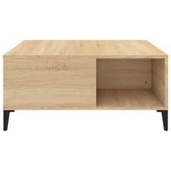 vidaXL Sohvapöytä Sonoma-tammi 80x80x36,5 cm tekninen puu hinta ja tiedot | Sohvapöydät | hobbyhall.fi