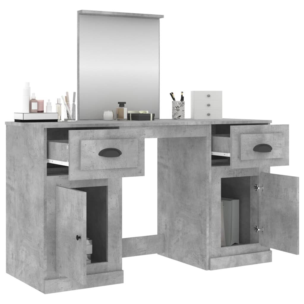 VidaXL Peilipöytä betoninharmaa 130x50x132,5 cm hinta ja tiedot | Yöpöydät | hobbyhall.fi