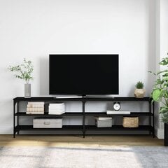 vidaXL TV-taso musta 180x30x50 cm tekninen puu ja metalli hinta ja tiedot | TV-tasot | hobbyhall.fi
