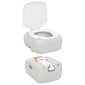 vidaXL Kannettava retki WC harmaavalkoinen 22+12 l HDPE hinta ja tiedot | Kuivakäymälät | hobbyhall.fi