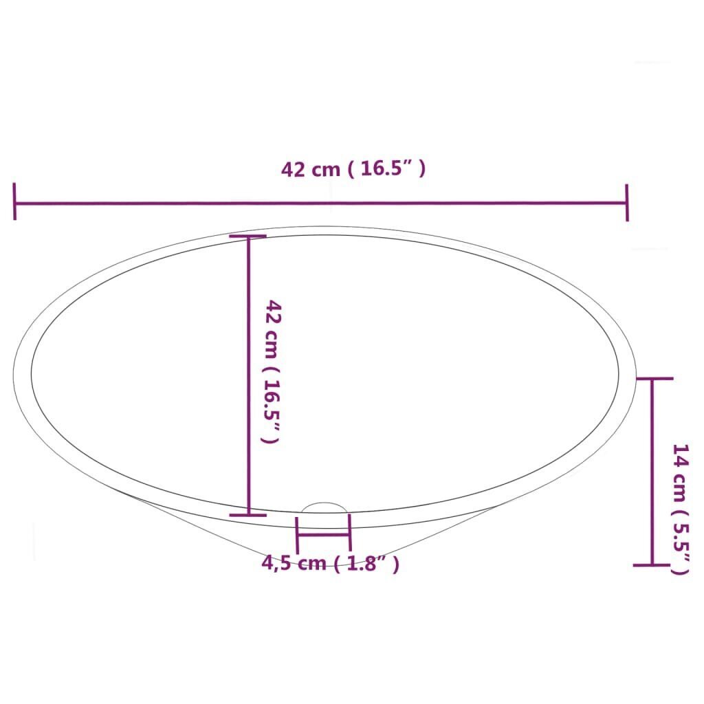 vidaXL Pesualtaat 2 kpl valkoinen 42x22x14 cm keraaminen hinta ja tiedot | Pesualtaat | hobbyhall.fi