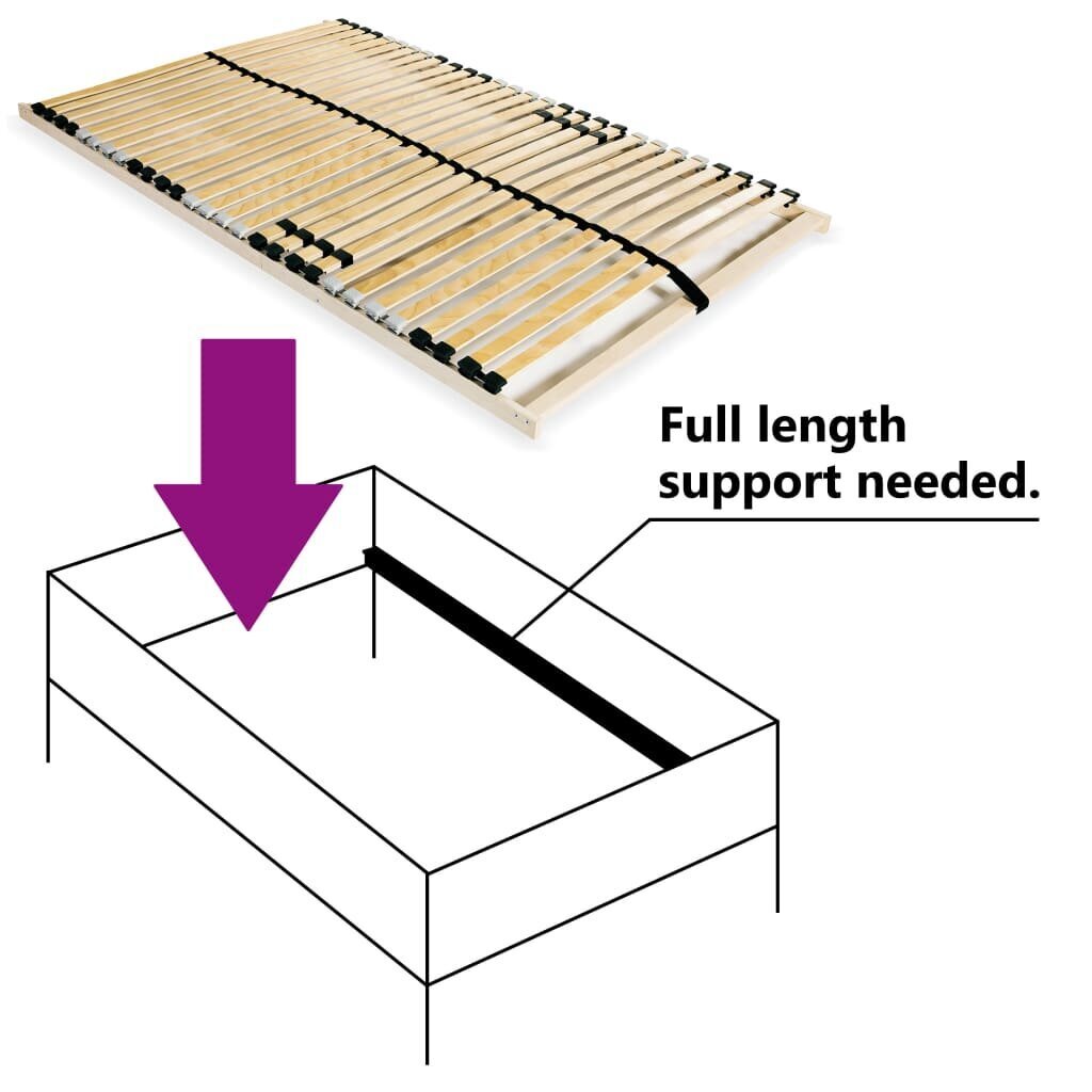 vidaXL Sängyn sälepohja 28 säleellä 7 vyöhykettä 120x200 cm hinta ja tiedot | Sälepohjat | hobbyhall.fi