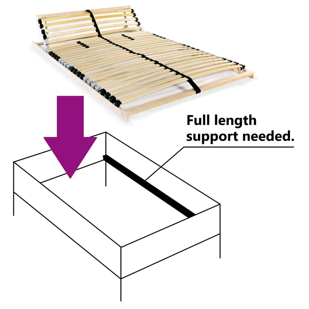 vidaXL Sängyn sälepohja 28 säleellä 7 vyöhykettä 120x200 cm hinta ja tiedot | Sälepohjat | hobbyhall.fi