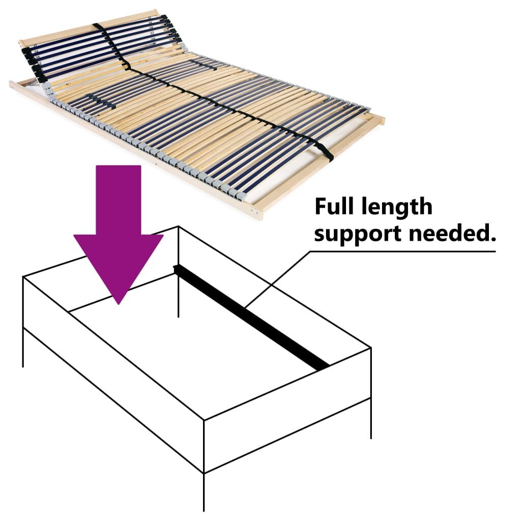 vidaXL Sängyn sälepohja 42 säleellä 7 vyöhykettä 100x200 cm hinta ja tiedot | Sälepohjat | hobbyhall.fi