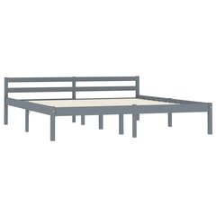 vidaXL Sängynrunko harmaa täysi mänty 160x200 cm hinta ja tiedot | Sängyt | hobbyhall.fi