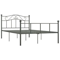 vidaXL Sängynrunko harmaa metalli 160x200 cm hinta ja tiedot | Sängyt | hobbyhall.fi