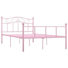 vidaXL Sängynrunko pinkki metalli 120x200 cm hinta ja tiedot | Sängyt | hobbyhall.fi