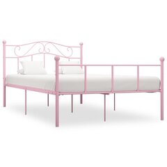 vidaXL Sängynrunko pinkki metalli 160x200 cm hinta ja tiedot | Sängyt | hobbyhall.fi