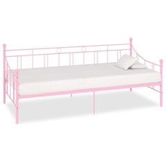 vidaXL Päivävuoteenrunko pinkki metalli 90x200 cm hinta ja tiedot | Sängyt | hobbyhall.fi