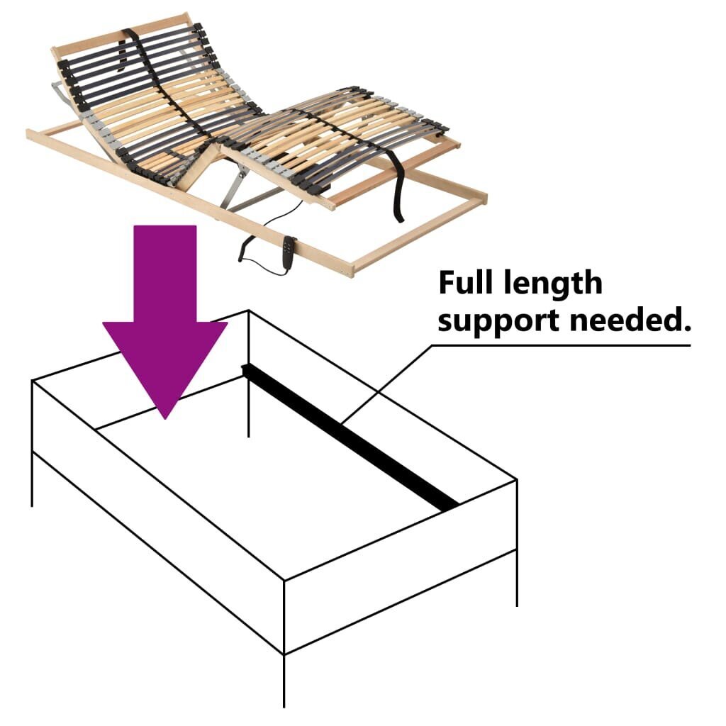 vidaXL Sähkökäyttöinen sälepohja 42 sälettä 7 vyöhykettä 100x200 cm hinta ja tiedot | Sälepohjat | hobbyhall.fi