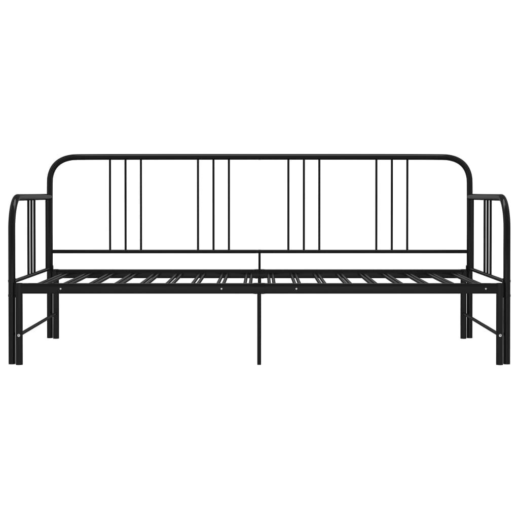 vidaXL Vuodesohvan runko musta metalli 90x200 cm hinta ja tiedot | Sängyt | hobbyhall.fi