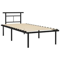 vidaXL Sängynrunko musta metalli 90x200 cm hinta ja tiedot | Sängyt | hobbyhall.fi