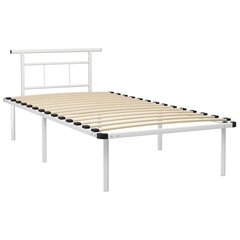 vidaXL Sängynrunko valkoinen metalli 100x200 cm hinta ja tiedot | Sängyt | hobbyhall.fi