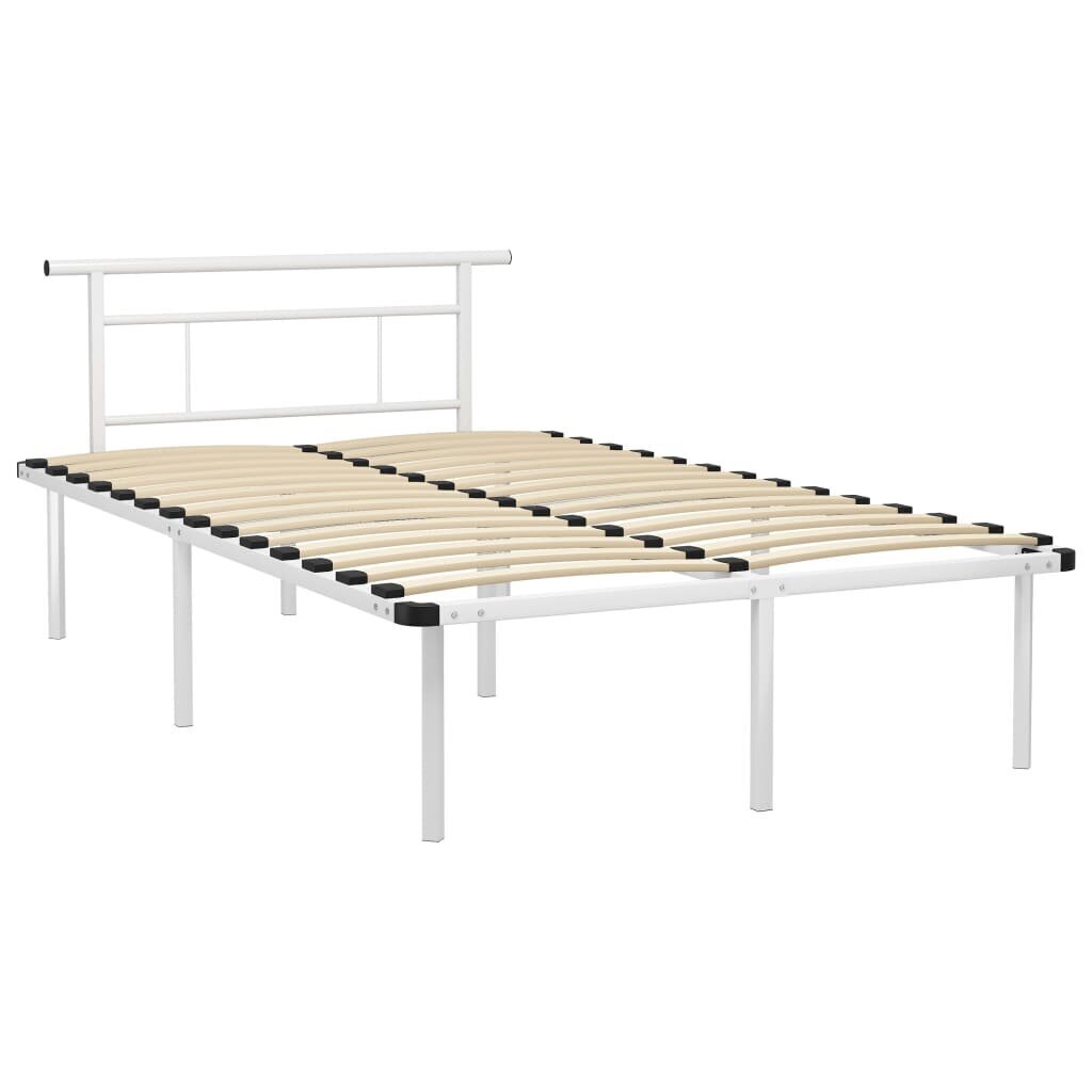 vidaXL Sängynrunko valkoinen metalli 120x200 cm hinta ja tiedot | Sängyt | hobbyhall.fi