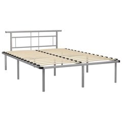 vidaXL Sängynrunko harmaa metalli 140x200 cm hinta ja tiedot | Sängyt | hobbyhall.fi