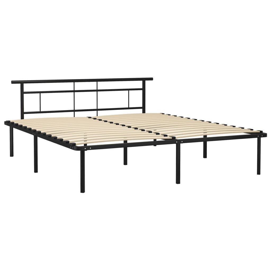 vidaXL Sängynrunko musta metalli 200x200 cm hinta ja tiedot | Sängyt | hobbyhall.fi