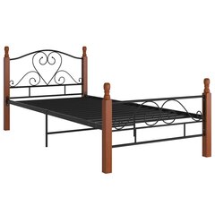 vidaXL Sängynrunko musta metalli 90x200 cm hinta ja tiedot | Sängyt | hobbyhall.fi