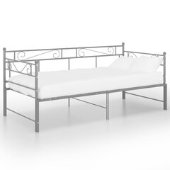 vidaXL Vuodesohvan runko harmaa metalli 90x200 cm hinta ja tiedot | Sängyt | hobbyhall.fi